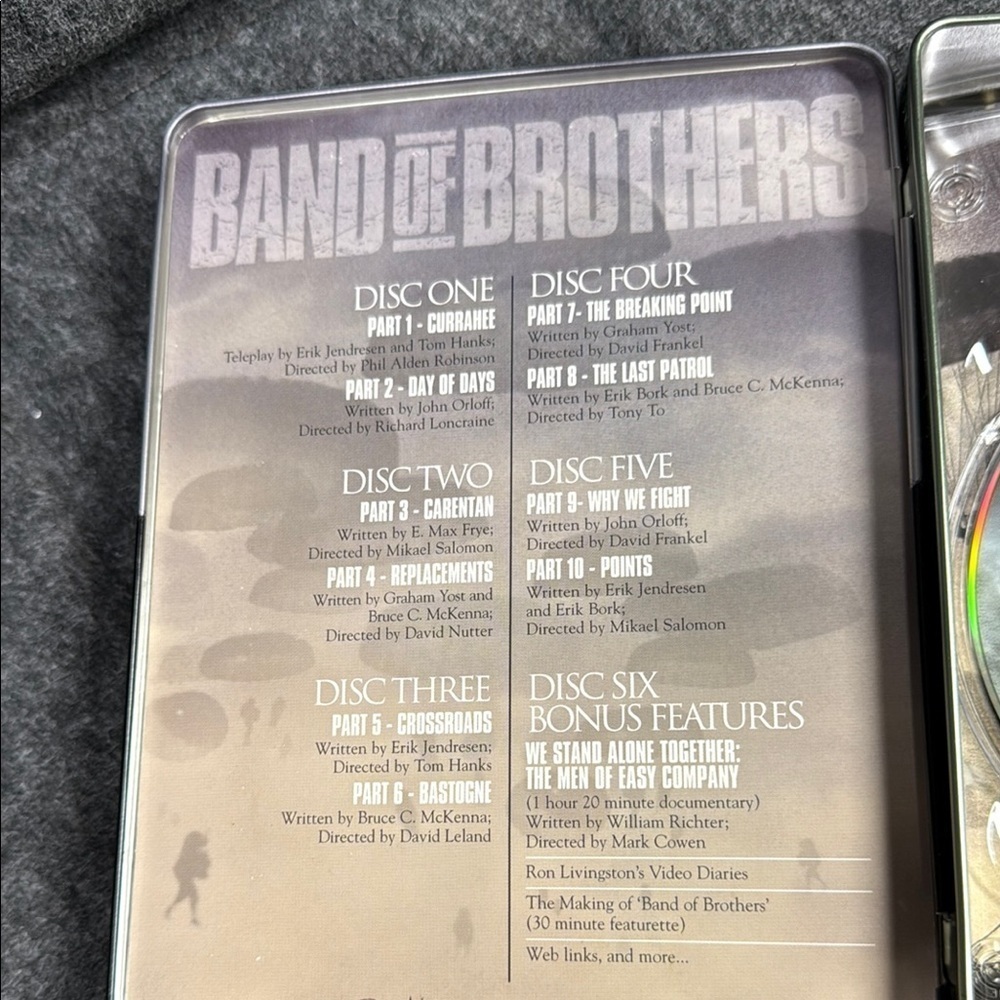 Band of Brothers DVD’s Camaraderie Themed Metal Tin Box - Picture 11 of 12
